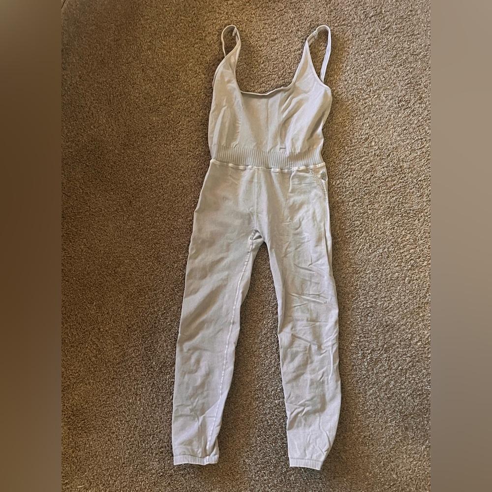 FP Movement by Free People Cream Jumpsuit